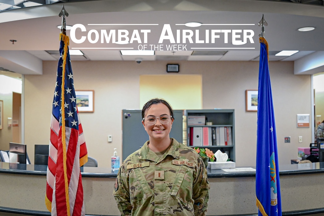 2nd Lt. Angela Cole is selected as Combat Airlifter of the Week May 1, 2024.