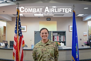 2nd Lt. Angela Cole is selected as Combat Airlifter of the Week May 1, 2024.