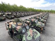 An Army Prepositioned Stocks-2 staging grid is set at Libava, ready to issue an entire cavalry APS-2 equipment set to the 1st Squadron, 150th Cavalry Regiment from the West Virginia Army National Guard for DEFENDER 24. The 405th Army Field Support Brigade’s Army Field Support Battalion-Africa has established an Equipment Configuration and Hand-off Area in Libava, and over the course of the next couple of days the battalion from Livorno, Italy, will be conducting technical inspections of all the tactical vehicles, basic issue items and support equipment with Soldiers from the 1st Squadron, 150th Cav. Regt., the gaining tactical unit.

DEFENDER is the Dynamic Employment of Forces to Europe for NATO Deterrence and Enhanced Readiness, and is a U.S. European Command scheduled, U.S. Army Europe and Africa conducted exercise that consists of Saber Strike, Immediate Response, and Swift Response. DEFENDER 24 is linked to NATO’s Steadfast Defender exercise, and DoD’s Large Scale Global Exercise, taking place from 28 March to 31 May. DEFENDER 24 is the largest U.S. Army exercise in Europe and includes more than 17,000 U.S. and 23,000 multinational service members from more than 20 Allied and partner nations, including Croatia, Czechia, Denmark, Estonia, Finland, France, Germany, Georgia, Hungary, Italy, Latvia, Lithuania, Moldova, Netherlands, North Macedonia, Norway, Poland, Romania, Slovakia, Spain, Sweden, and the United Kingdom.