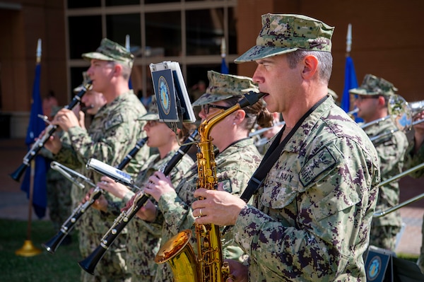 Naval Medical Center Portsmouth (NMCP) hosted the 25th Anniversary celebration of the Charette Health Care Center, or Building 2, April 30. U.S. Fleet Forces Command band provided the ceremonial music for the event.