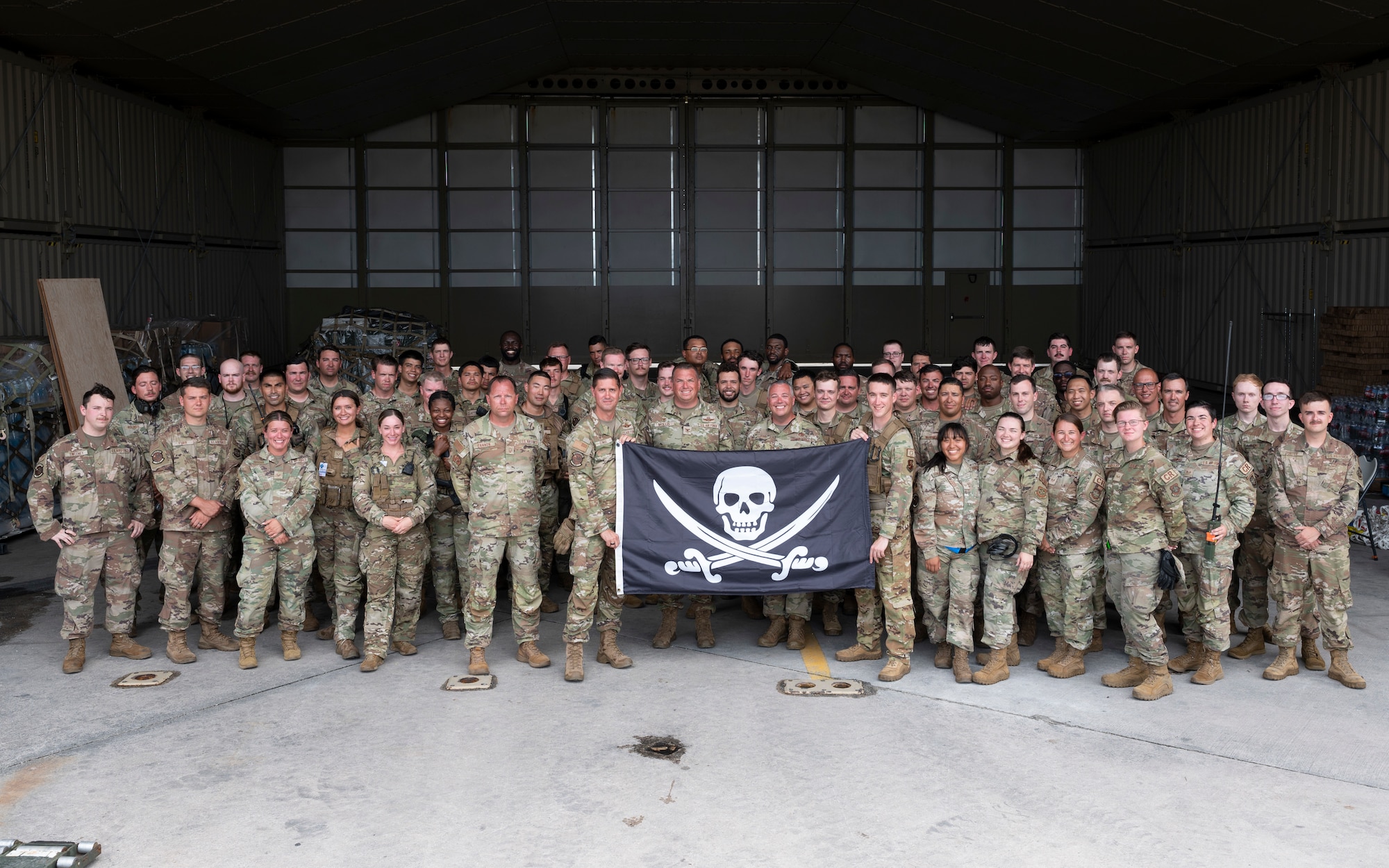 Members of the 621st CRG pose for a group photo.