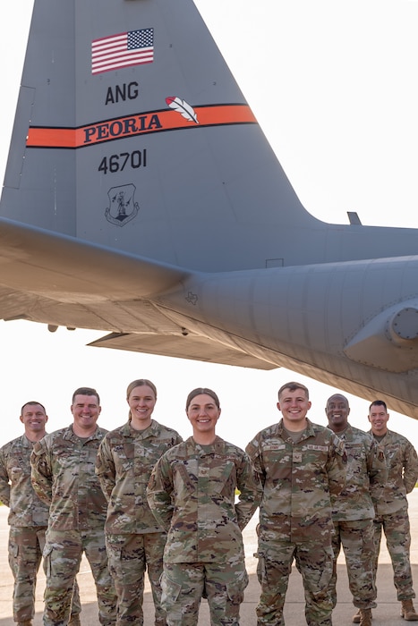Airmen posing for group photo.