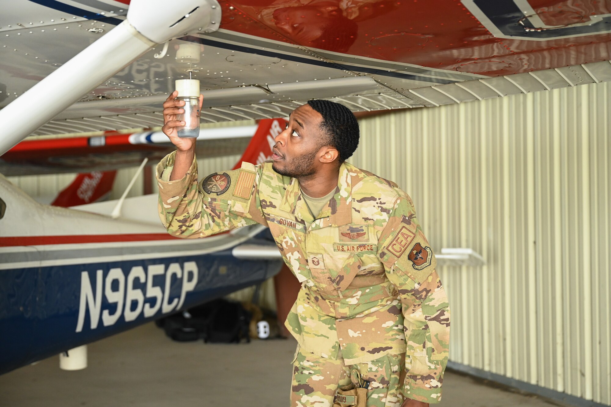 RPP student checking fuel.