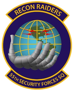 clip art of the 55th Security Forces Squadron Recon Raiders Badge