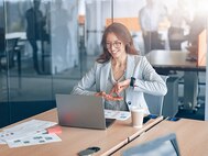 Women online meeting with sign language