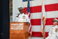 A person gives a speech.