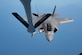 A U.S. Marine Corps F-35B Lightning II assigned to Marine Fighter Attack Squadron 121, Marine Corps Air Station Iwakuni, Japan, conducts aerial refueling with a KC-135 Stratotanker assigned to the 909th Air Refueling Squadron, Kadena Air Base, Japan, during Korea Flying Training 24 over the Republic of Korea, April 25, 2024. Aerial refueling capabilities extend airborne training time and combat radius, ensuring U.S. and allied nation aircraft are postured to maintain regional peace and stability within the Indo-Pacific area of responsibility. (U.S. Air Force photo by Senior Airman Tylir Meyer)