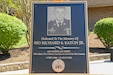The U.S. Army Reserve’s 99th Readiness Division and Military Intelligence Readiness Command hosted a ceremony on Fort Belvoir April 23 to memorialize the Army Reserve Center here on Kingman Road in the name of Staff Sgt. Richard S. Eaton Jr., who served as a counterintelligence agent within the MIRC. He died of heat-related injuries Aug. 12, 2003, following a protracted firefight in Al-Hit, Iraq. Serving as the event's official party were: Maj. Gen. Deborah Kotulich, Deputy Chief of Army Reserve; Brig. Gen. Melissa Adamski, MIRC commanding general; Brig. Gen. Daniel Hershkowitz, 99th RD deputy commanding general; and Sharon Noble Eaton, Staff Sgt. Eaton’s mother. (U.S. Army photo by Mr. Salvatore Ottaviano, 99th RD Public Affairs)