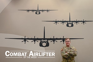 Tech. Sgt. Gauge Adkins, 913th Operations Support Squadron intelligence analyst, is selected as Combat Airlifter of the Week May 6, 2024.