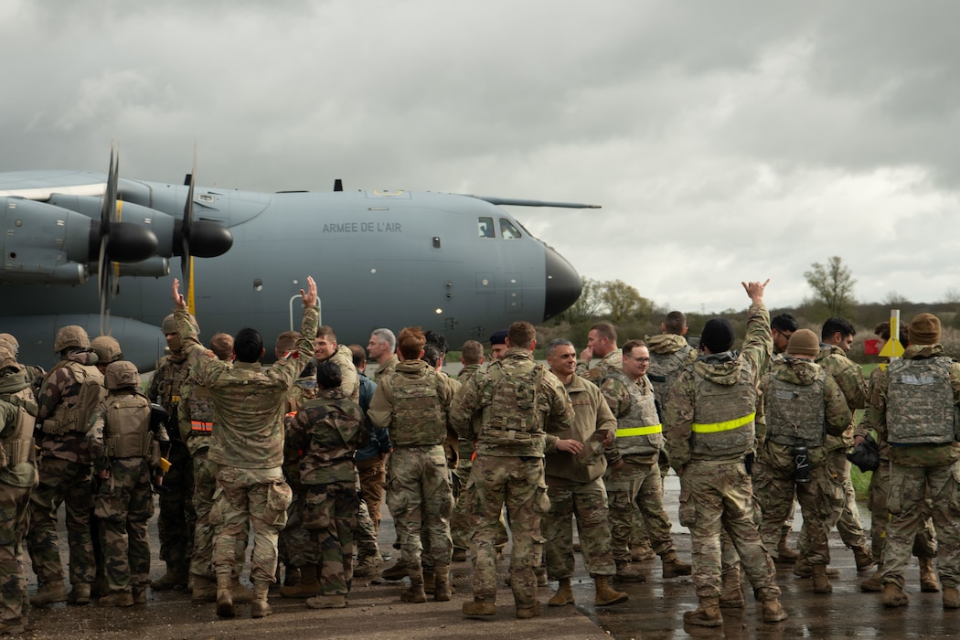 U.S. and French forces repair airfield damage during exercise