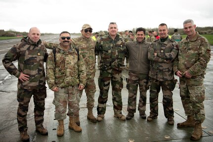 U.S. and French forces repair airfield damage during exercise