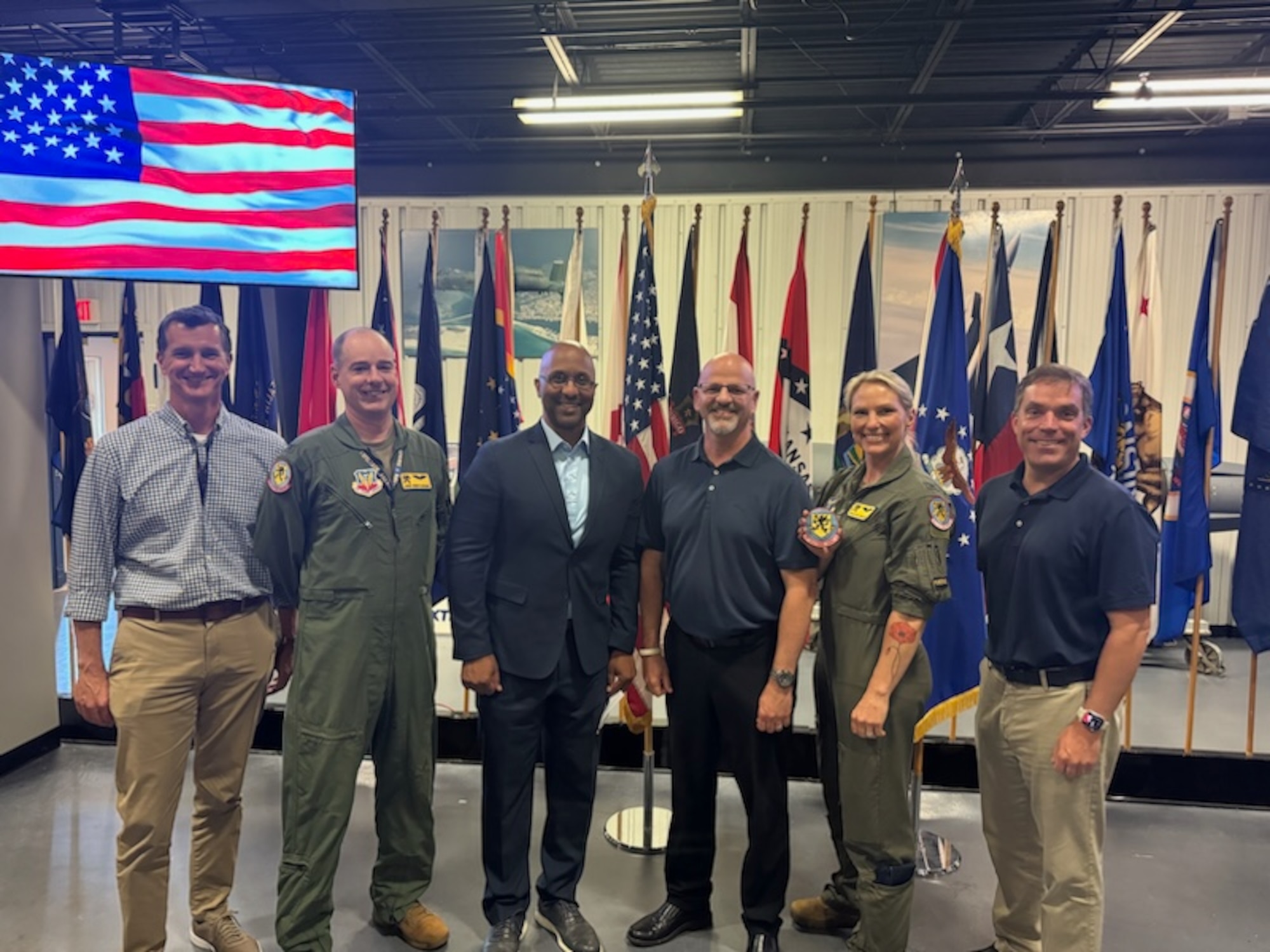 Former members from the 388th Electronic Combat Squadron attend the reactivation of the unit as the 388th Electronic Warfare Squadron at the Air Force Armament Museum, Eglin Air Force Base, Florida, May 2, 2024. The current deputy commander and former wing commander of the 350th Spectrum Warfare Wing served in the previous iteration of the 388th EWS. (Courtesy Photo)