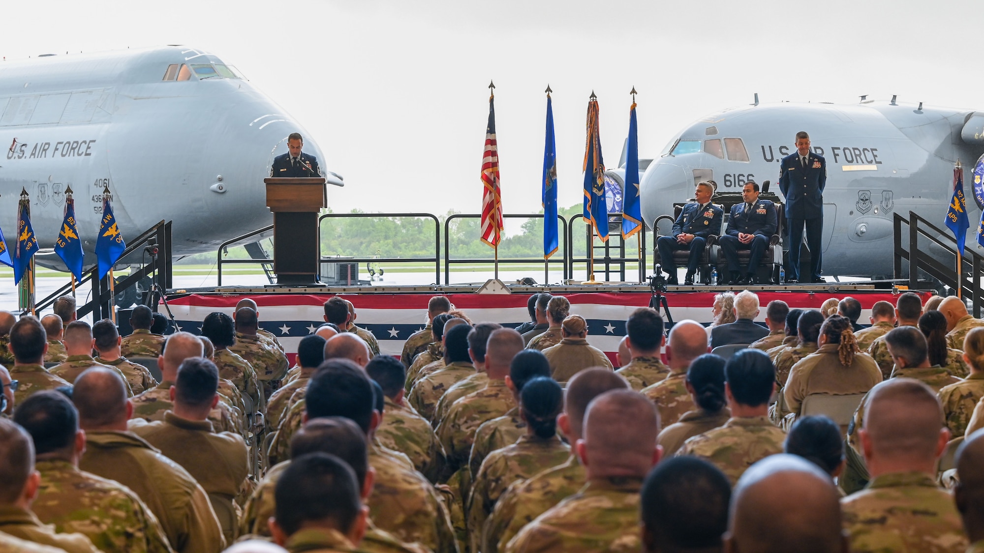 Col. Eric J. Rivero’s assumption of command ceremony takes place on Dover Air Force Base, Delaware, May 4, 2024.