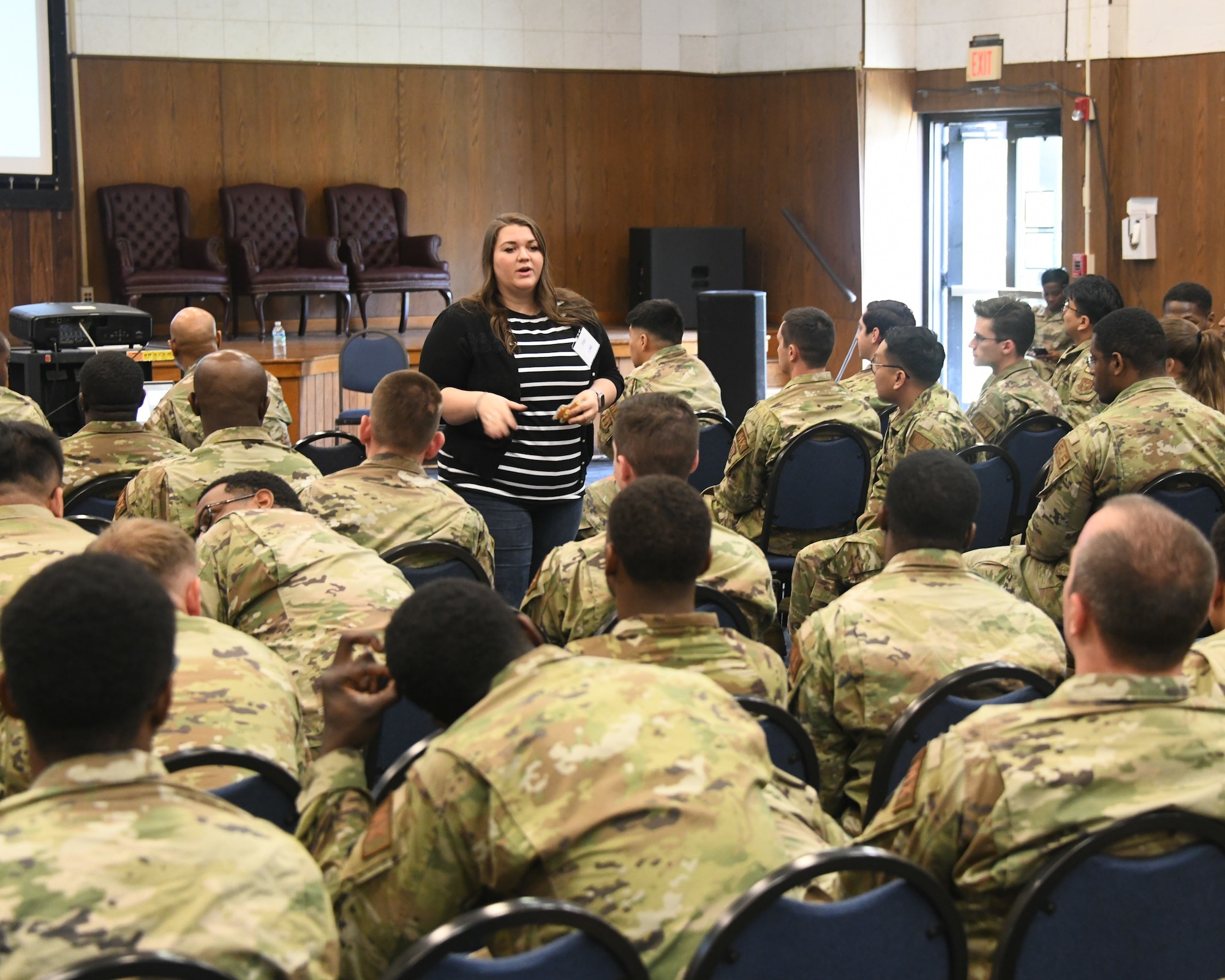 Dozens of Airmen from the 459th Air Refueling Wing, Joint Base Andrews, Md., are pictured here receiving mobilization briefings as they prepare to leave for deployment. The members recently deployed to the U.S. Air Forces Central Command area of responsibility in support of national defense missions in the region.