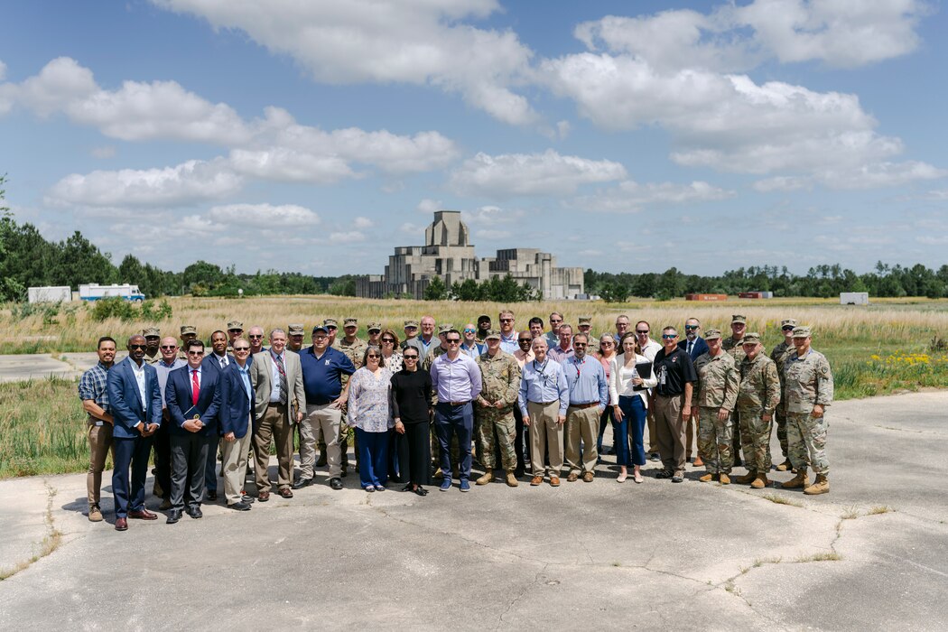 Savannah River National Lab hosted NIWC Atlantic leadership and others on April 29 during a visit to the site's Advanced Technology Proving Ground.  Courtesy of Savannah River National Lab.