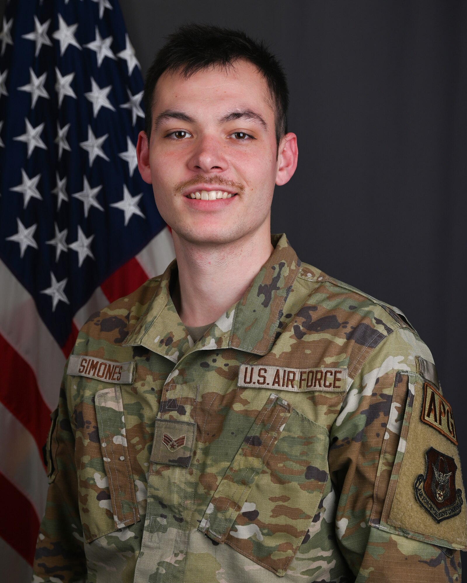 Senior Airman Marcus Simones, 445th Aircraft Maintenance Squadron crew chief, is the 445th Airlift Wing Airman of the Quarter