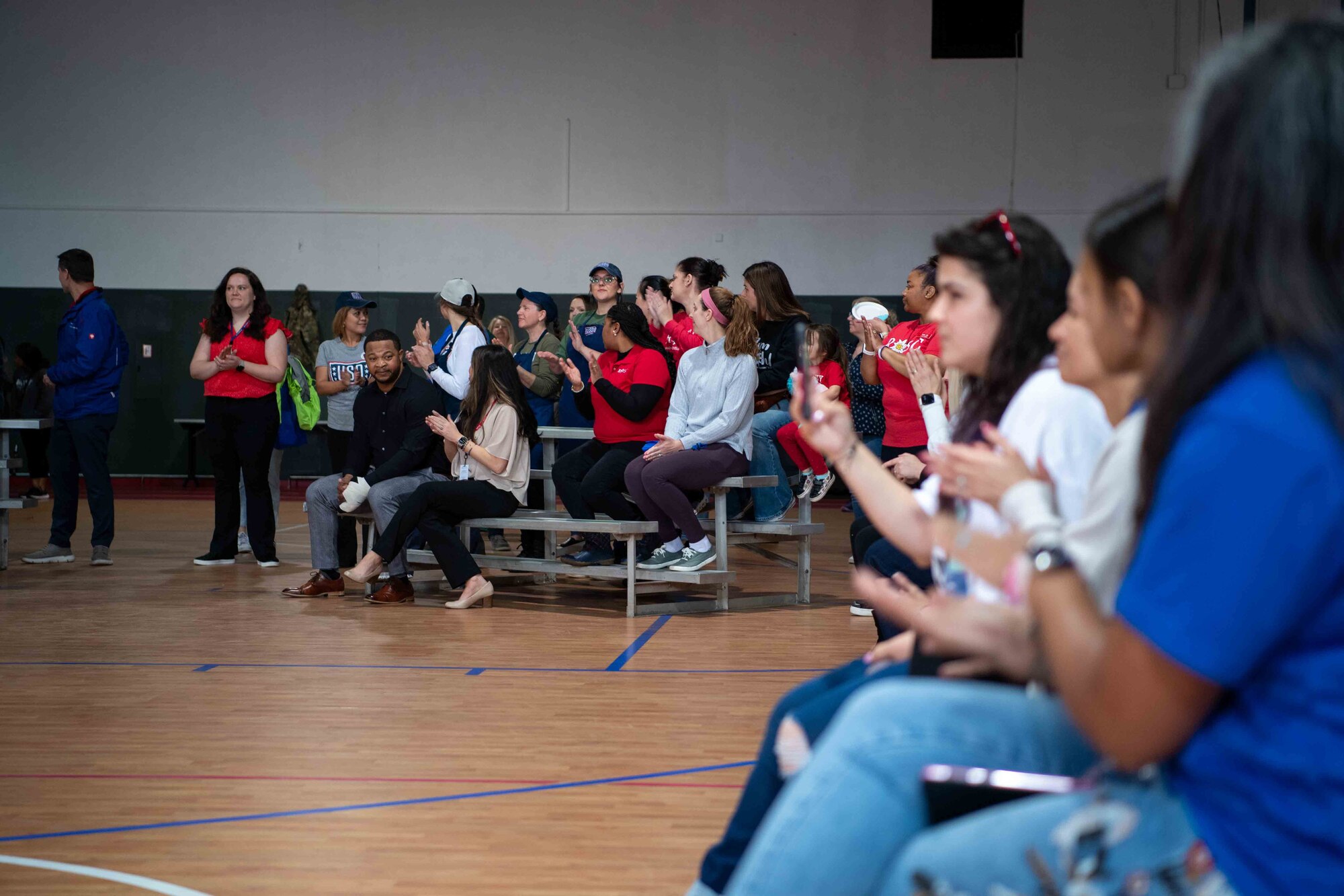 Members listen to a speech