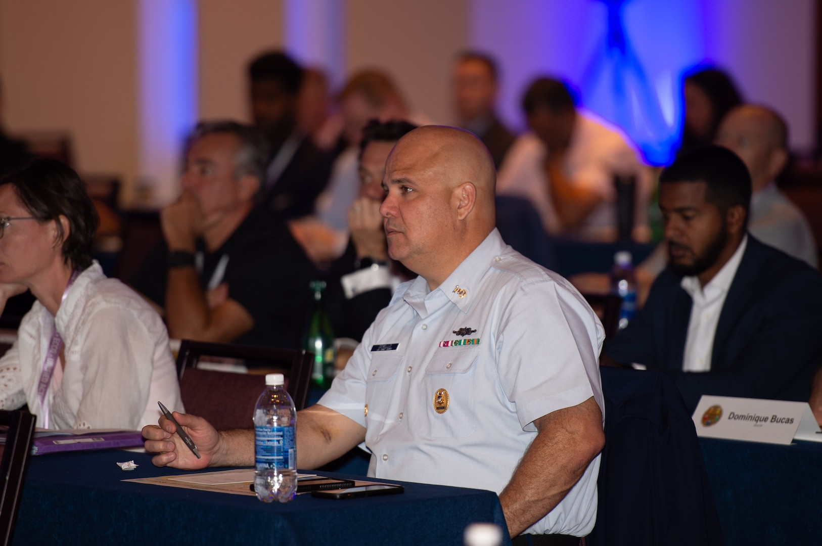 The U.S. Coast Guard Atlantic Area Command Master Chief Jeremy DeMello attends the Eastern Caribbean Combined Coordination Group (ECCG) meeting April 23-25, in San Juan, Puerto Rico. The ECCG is comprised of U.S. interagency and international partners with diverse expertise and authorities necessary to deepen cooperation across myriad jurisdictions and against a broad spectrum of threats and challenges in Eastern Caribbean region