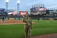 U.S. Army Reserve Staff Sgt. Christina House waves to the crowd, April 26, 2024, at Guaranteed Rate Field in Chicago, Illinois. House was the Chicago White Sox’ Hero of the Game honoree, recognizing her for her service in the U.S. Army and Army Reserve.
(U.S. Army Reserve photo by Staff Sgt. Erika Whitaker)