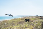 U.S. Marines with 3rd Littoral Combat Team, 3rd Marine Littoral Regiment, 3rd Marine Division, fire Javelin shoulder-fired anti-tank missiles as part of a counter landing live-fire exercise during Balikatan 24 at La Paz Sand Dunes, Ilocos Norte, Philippines, May 6, 2024. BK 24 is an annual exercise between the Armed Forces of the Philippines and the U.S. military designed to strengthen bilateral interoperability, capabilities, trust, and cooperation built over decades of shared experiences. (U.S. Marine Corps photo by Cpl. Eric Huynh)