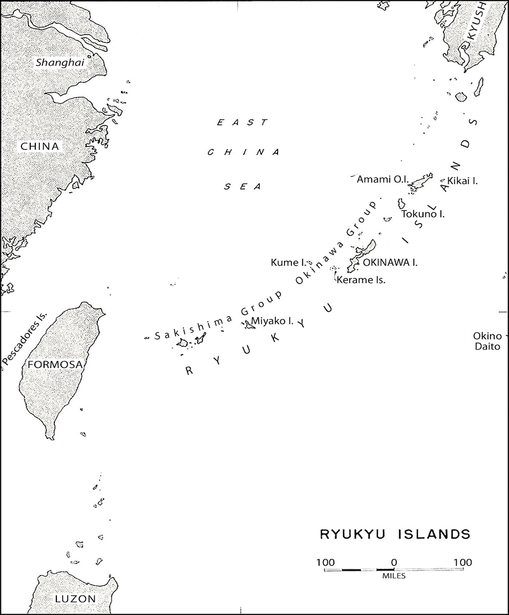 Kolakowski fig. 1: Map of the Ryukyu Islands