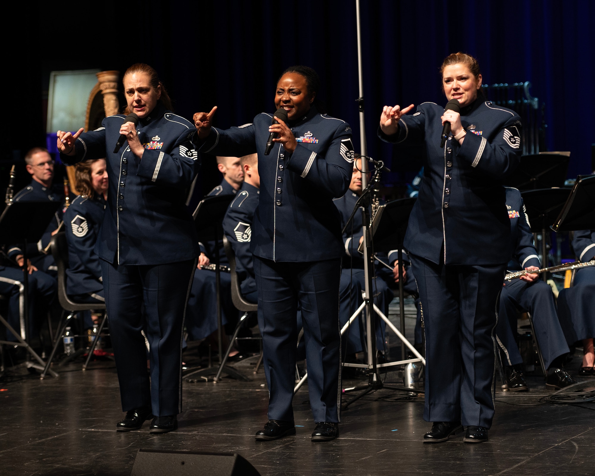 U.S. Air Force Band and the Singing Sergeants perform at St. Michael-Albertville (STMA) High School in St. Michael, Minn., April 9, 2024.
