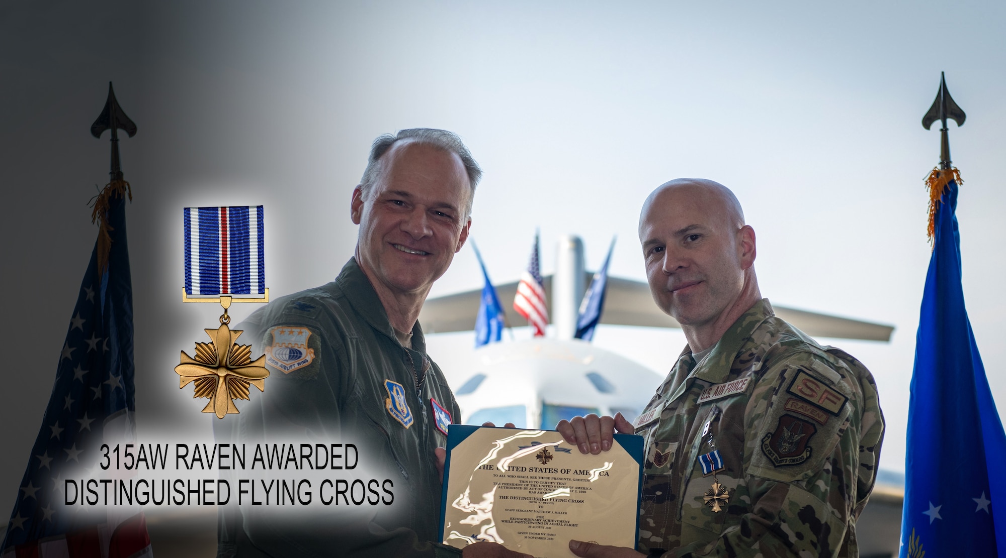 315th Airlift Wing Raven Receives Distinguished Flying Cross