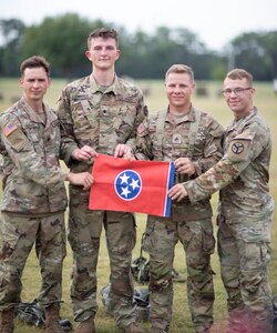Four Tennessee National Guard Soldiers from Ashland City’s Troop B, 1st Squadron, 278th Armored Cavalry Regiment, won first place during the prestigious 2024 Sullivan Cup competition at Fort Moore, Georgia, April 29 to May 3. Staff Sgt. David Riddick, Sgt. Joshua Owen, Spc. Noah Eddings, and Spc. Seth Carter defeated six teams from active-duty Army units and four from allied nations to earn the honor of being the best tank crew.