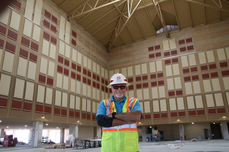 As a resident engineer for the U.S. Army Corps of Engineers, Daniel Olivas has coordinated many construction projects, but the Airman Training Centers show the strength and innovation of USACE. The current dormitories are enveloped with pre-cast concrete panels and were constructed to create an atrium with a tunnel-like atmosphere that creates a breeze and continuously cools the inner portion of the Airman Training Center.