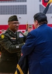 Maj. Gen. Rodney Boyd, the 41st Adjutant General of Illinois, assumes command of the Illinois National Guard from Governor JB Pritzker during a change of command ceremony May 4 at Glenwood High School in Chatham, Illinois.