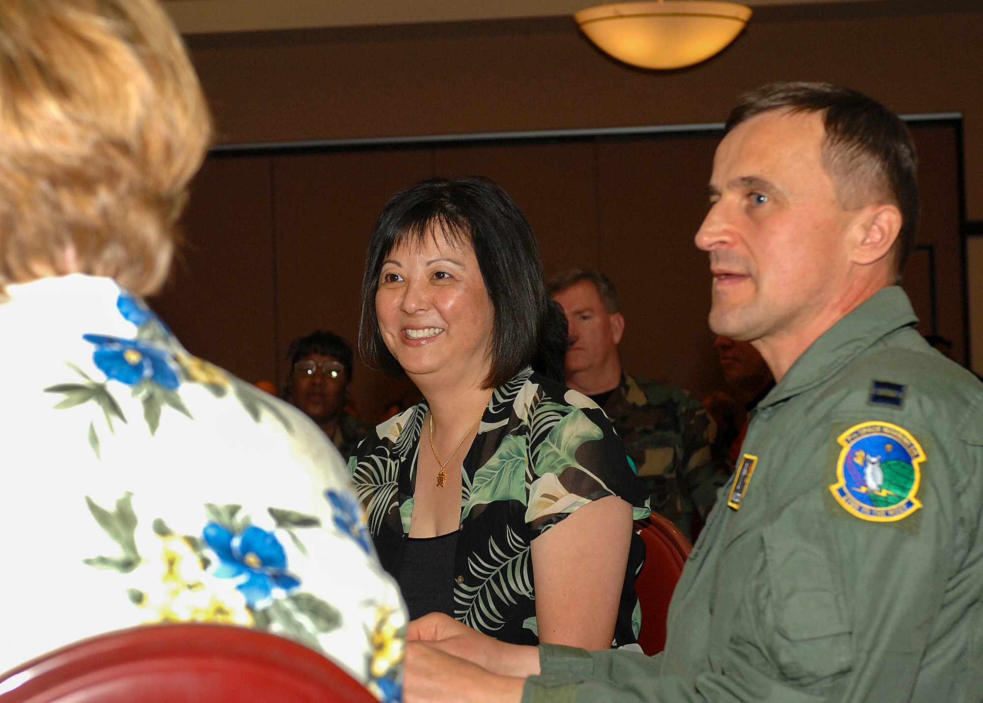 Janice Nall sits at a table at the Recce Point Club on Beale Air Force Base, California, May 23, 2007.