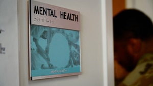 A sign reading "Mental Health."