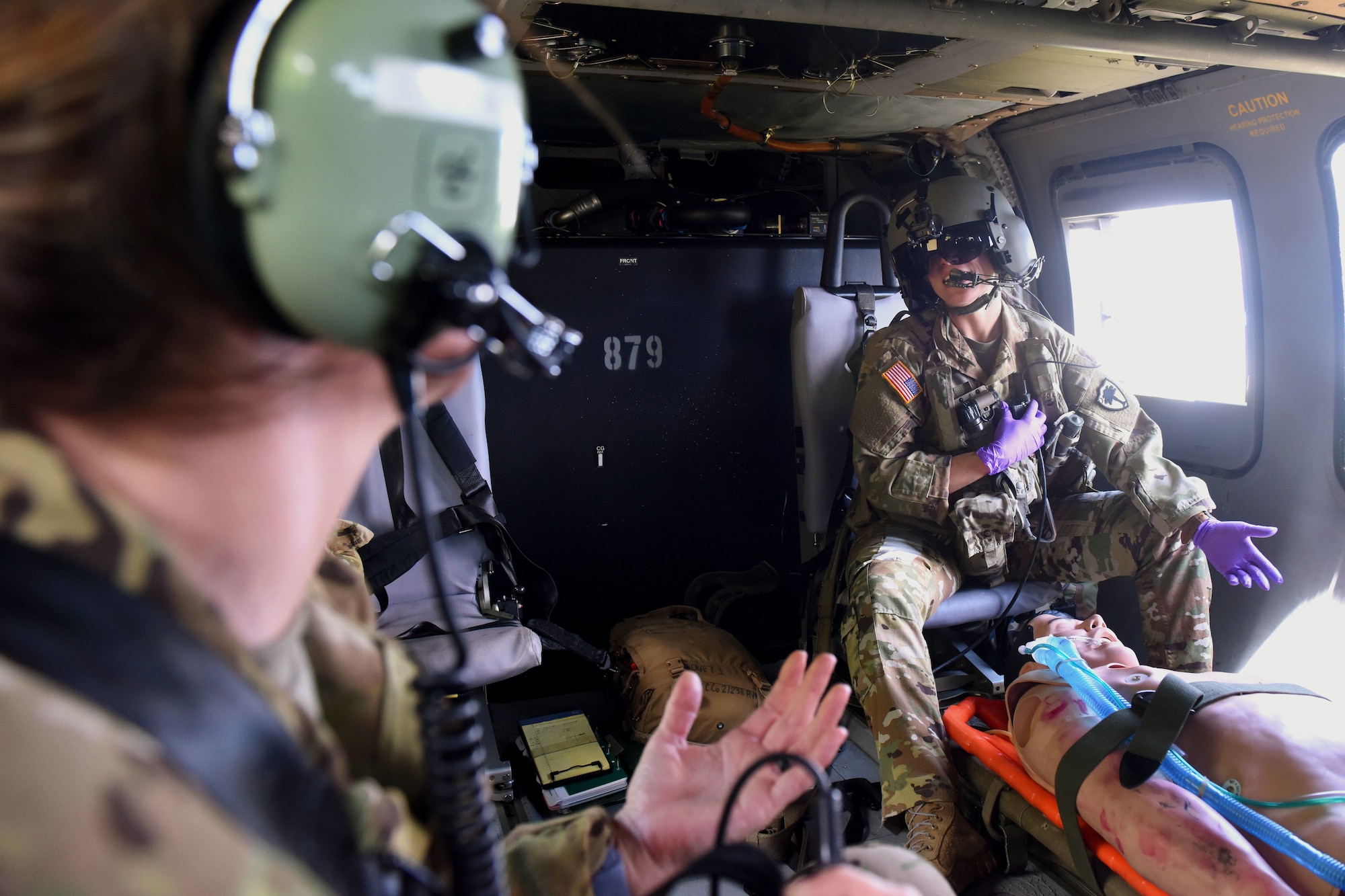 U.S. Air Force Airmen from the 169th Medical Group, Soldiers from Detachment 2, C Company, 2-238th General Support Aviation Battalion (GSAB), and healthcare professionals from Prisma Health practice decontaminating, triaging, and executing Tactical Combat Casualty Care (TCCC) in a simulated mass casualty incident during MEDFLAG at McEntire Joint National Guard Base, South Carolina, May 2, 2024