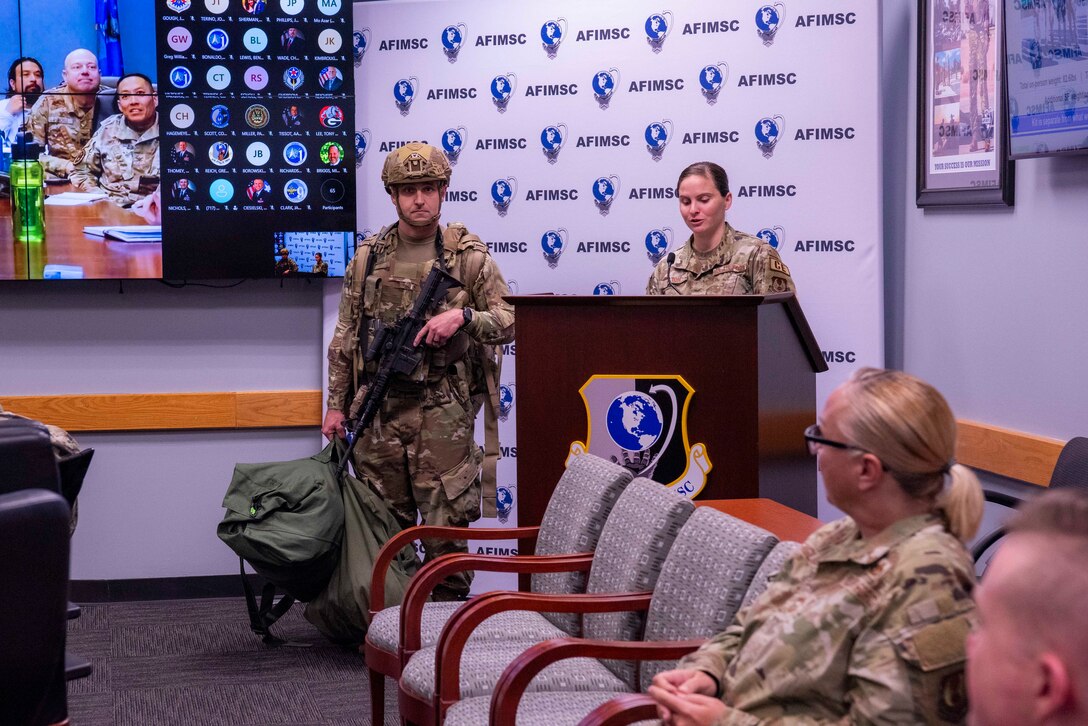 Mission Area Working Group 3 briefing about resilience and base recovery after an attack at the Installation and Mission Support Weapons and Tactics Conference