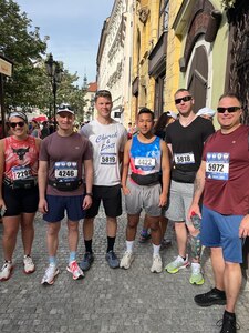 U.S. Army Reserve Civil Affairs team runs marathon together in Prague