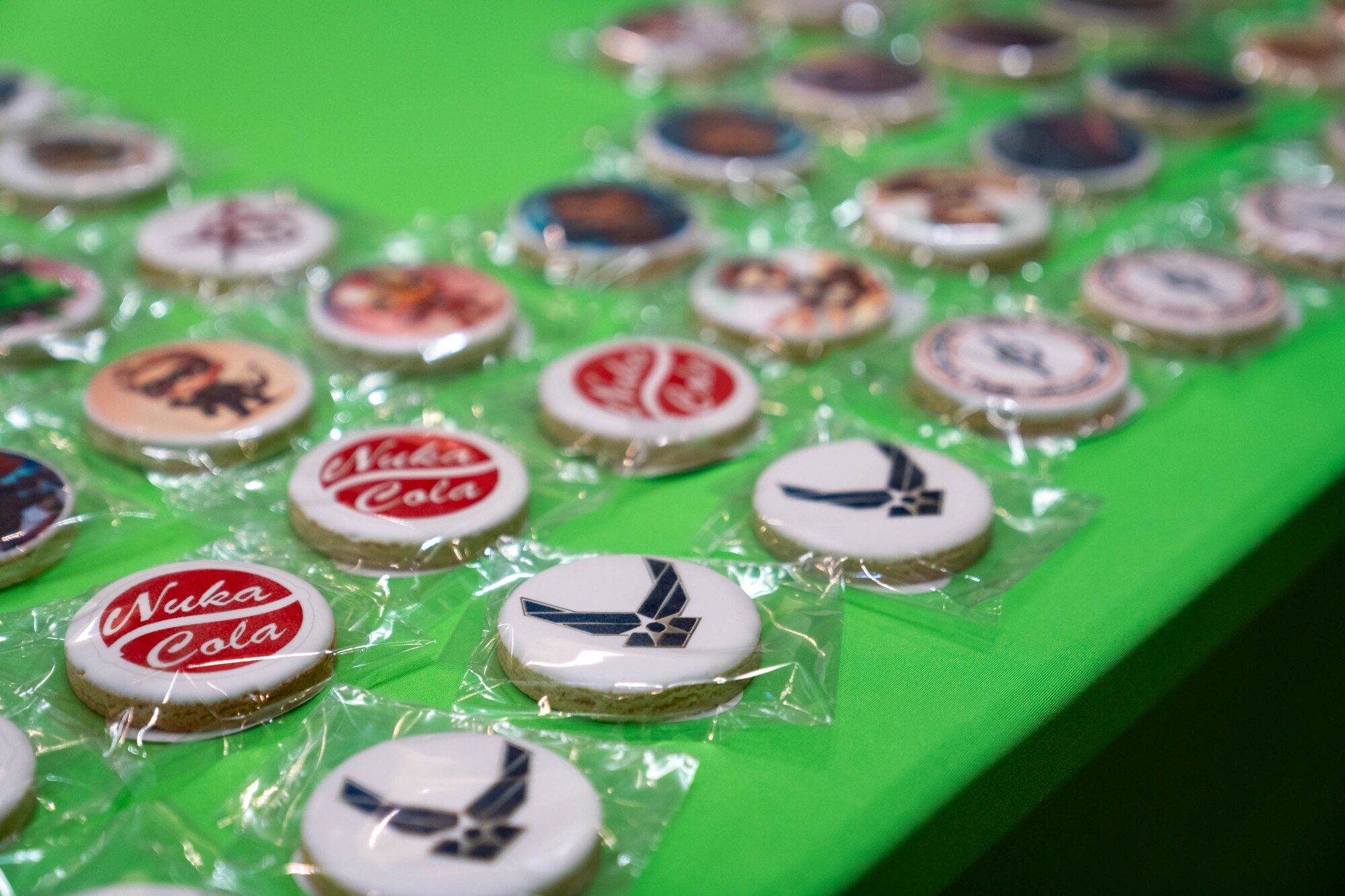 Vendors sell themed baked goods during Keesler Con and the Eastern Regional Esports Invitational at Keesler Air Force Base, Mississippi, May 4, 2024.