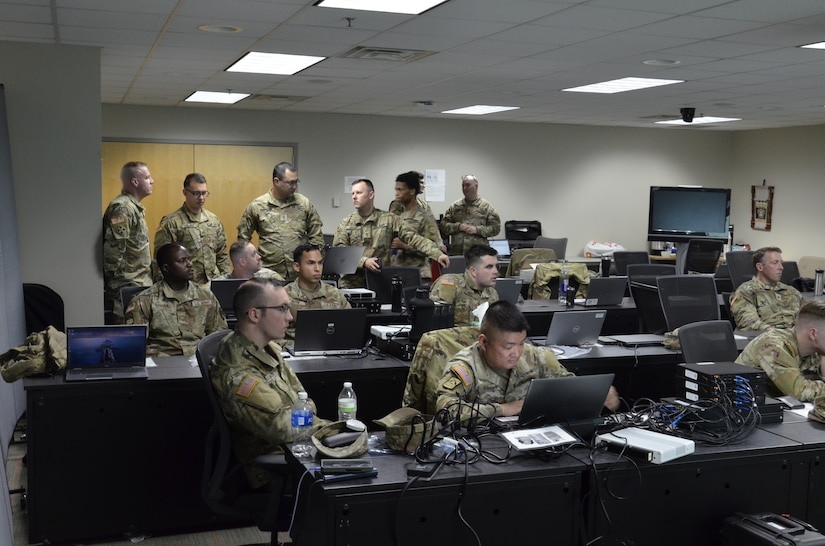 U.S. Army National Guard members from the Michigan National Guard Defense Cyber Operations Element and Detachment 1 , 172nd Cyber Protection Team received training from the Maryland Army National Guard and National Guard Bureau on the Deployable Defensive Cyberspace Operations System – Modular kit, from April 13-14, 2024