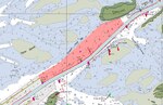 A chart depicts an anchorage ground in the Columbia River near Rice Island, Oregon, May 9, 2024. The Coast Guard reopened the comment period for a notice of proposed rulemaking (NPRM) to federalize the existing anchorage ground. (Coast Guard Graphic courtesy of Coast Guard Sector Columbia River)