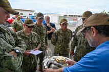 JOINT BASE PEARL HARBOR-HICKAM (March 11, 2024) Sailors stationed on submarines homeported at Joint Base Pearl Harbor-Hickam, Hawaii receive demonstrations and hands-on training of navigation equipment from members of the Naval Information Warfare Center (NIWC) Atlantic in their Mobile Training Lab, March 11, 2024. The Pacific Submarine Force provides strategic deterrence; anti-submarine warfare; anti-surface warfare; precision land strike; intelligence, surveillance, reconnaissance, and early warning; and special warfare capabilities around the globe. (U.S. Navy photo by Chief Mass Communication Specialist Amy Biller)