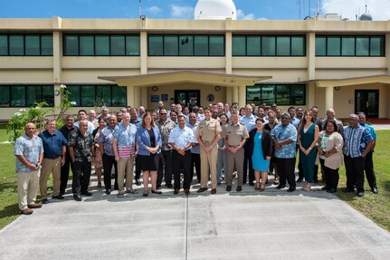 Joint Region Marianas Hosts Delegates from the Federated States of Micronesia for the 2024 FSM-JCM



ASAN, Guam (May 3, 2024) – Joint Region Marianas hosted delegates from the Federated States of Micronesia during the FSM Joint Committee Meeting held May 1-2 in the JRM headquarters building on Nimitz Hill. Commander Joint Region Marianas Rear Adm. Greg Huffman led the discussion alongside the FSM Vice President Aren B. Palik and the U.S. Ambassador to the FSM Jennifer Johnson. In attendance were representatives from U.S. Indo-Pacific Command, U.S. Pacific Fleet, FSM national delegates, members of the FSM Congress, as well as state leaders and representatives from Chuuk, Pohnpei, Yap and Kosrae. 

The JCM is in accordance with the Compact of Free Association (COFA) Title III: Security and Defense Relations and promotes ongoing dialogue between nations with the objective to enhance security and defense responsibilities in the region. (U.S. Navy photos by Rey Rabara)