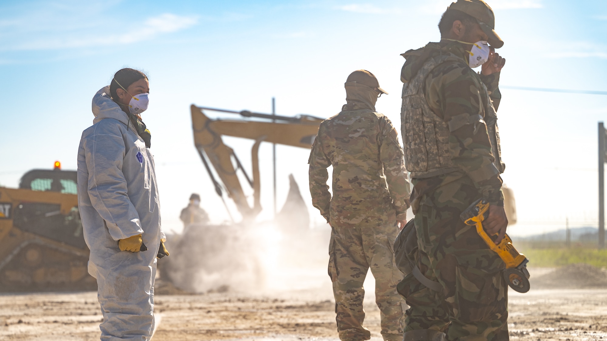 Airmen of the 8th Civil Engineer Squadron conduct rapid airfield damage repair.