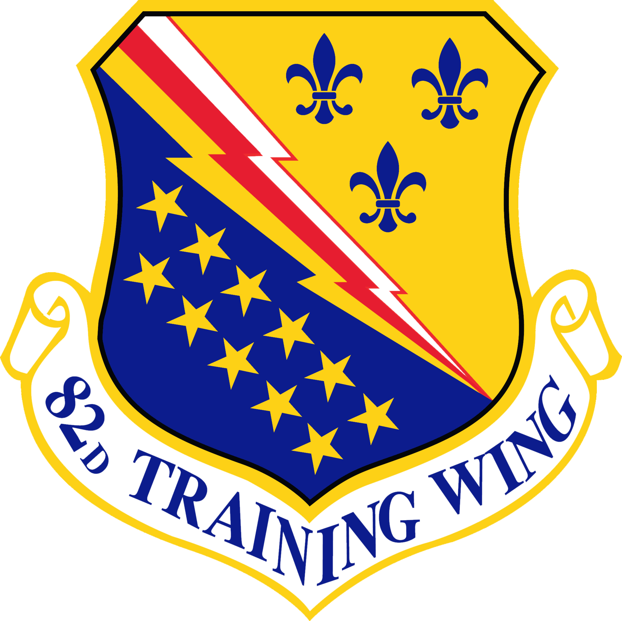 A shield with the 82nd TRW imagery