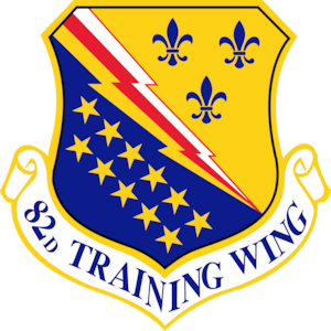 A shield with the 82nd TRW imagery