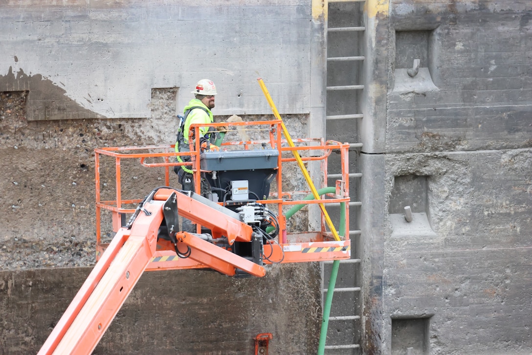 A man on a crane.