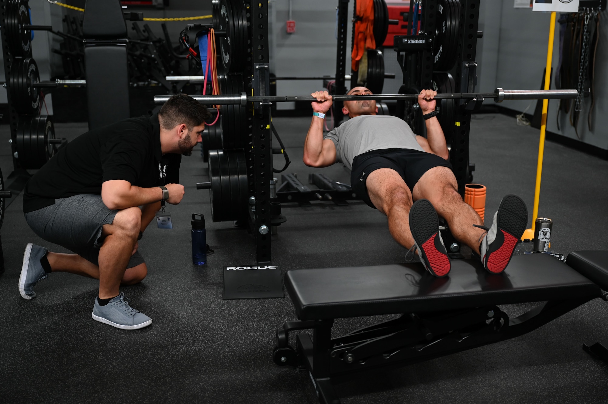 A photo of Airman working out.