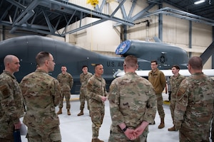 Chief Hopkins visits Grand Forks AFB