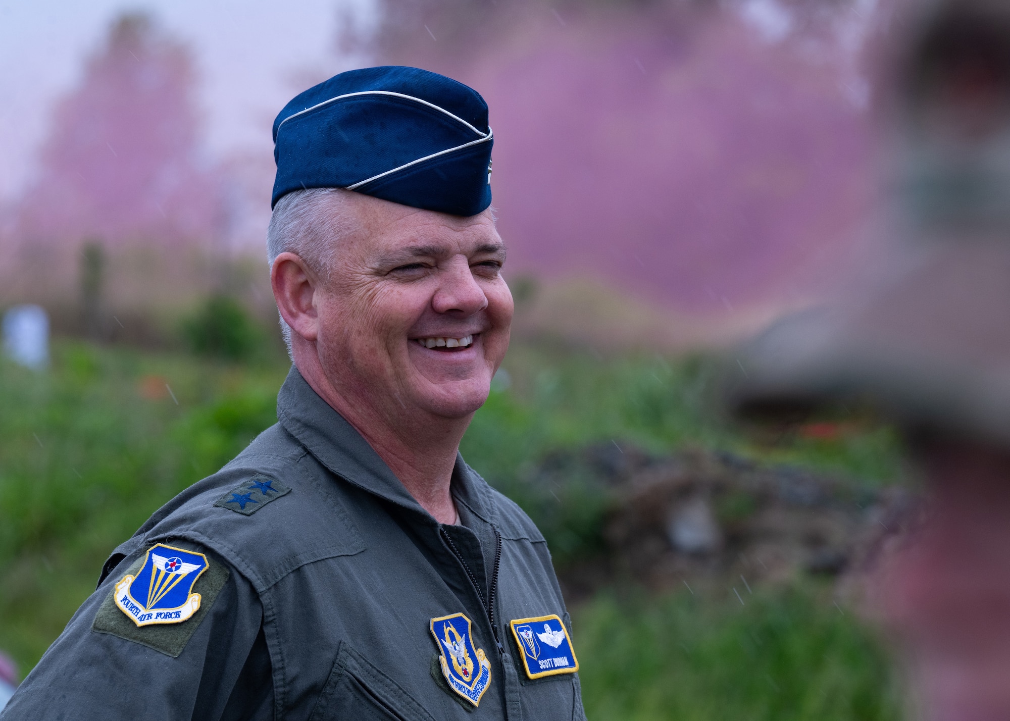 Maj. Gen. D. Scott Durham, 4th Air Force commander, witnessed training in action at a Tactics and Leadership Nexus demonstration May 4, 2024 on Dover Air Force Base, Delaware. TALN is a two-day scenario-based course designed to increase readiness and hone tactical and leadership skills. (U.S. Air Force photo by Senior Airman John Rossi)