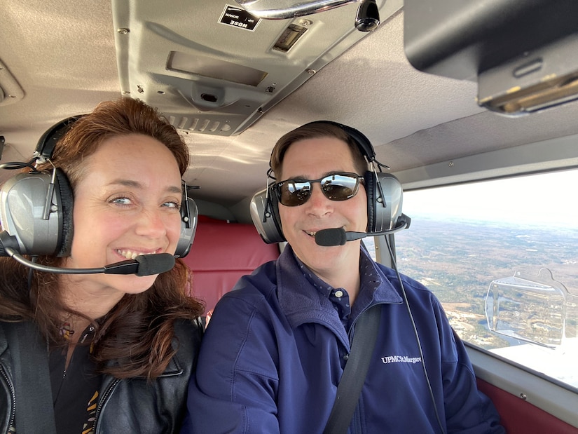 Civil Air Patrol 1st Lt. Alysia Larson, West Bay Composite Squadron Emergency Services officer and Professional Development officer, and her husband, Capt. Paul Larson, West Bay Composite Squadron Character Development officer, were about a half-mile from Quonset State Airport, R.I., when their aircraft’s engine lost power short of the runway and they found themselves 2,600 feet from shore having to swim in the choppy, frigid water of Narragansett Bay, R.I., March 30, 2024. Alysia Larson credits their survival to training they received from U.S. Air Force Tech. Sgt. Sam Neitzer, 305th Operations Support Squadron Survival, Evasion, Resistance and Escape Tactics noncommissioned officer in charge, at Hawk Mountain Ranger School in July 2022. (Courtesy photo)