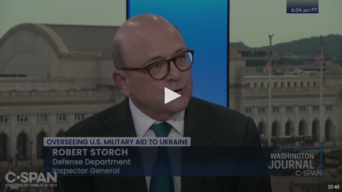 Defense Department Inspector General Robert Storch discusses his Office’s role within the Pentagon and in tracking U.S. military aid to Ukraine.