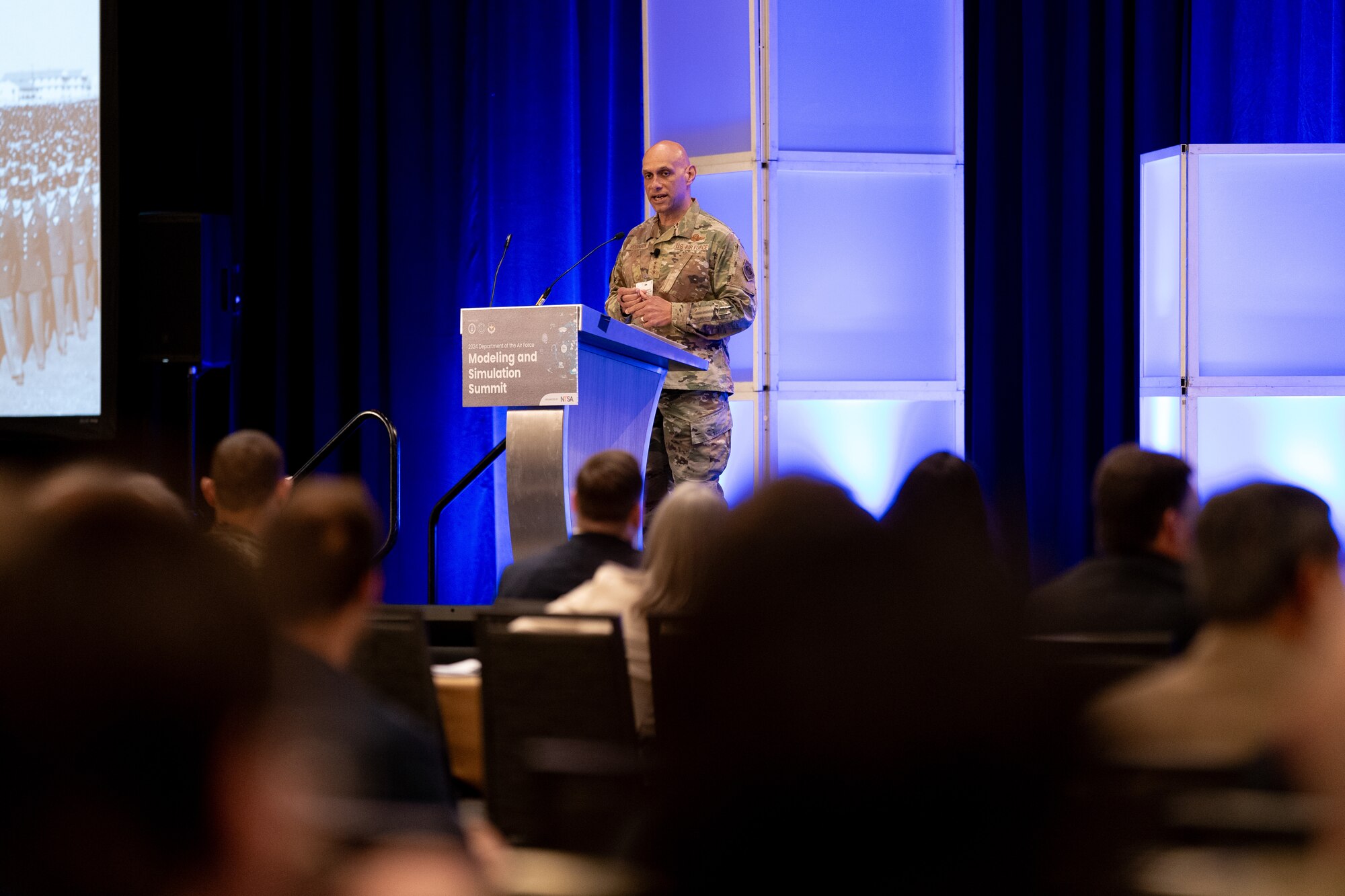 Lt. Gen. Brian Robinson at podium